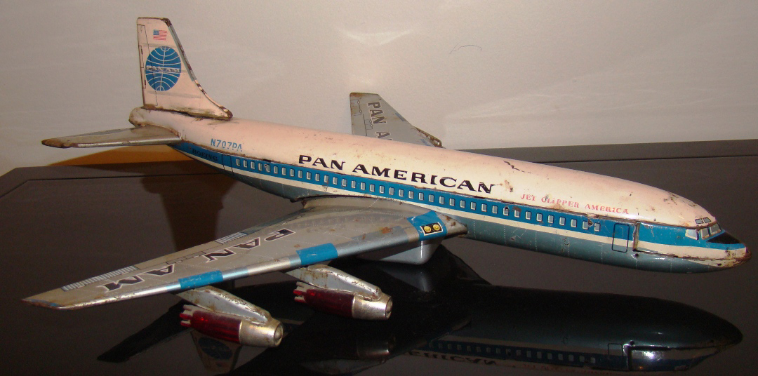 Mid Century Modern Toy Pan Am Jet Clipper Airplane | Modernism